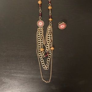 Lucky Brand Necklace And Ring Set